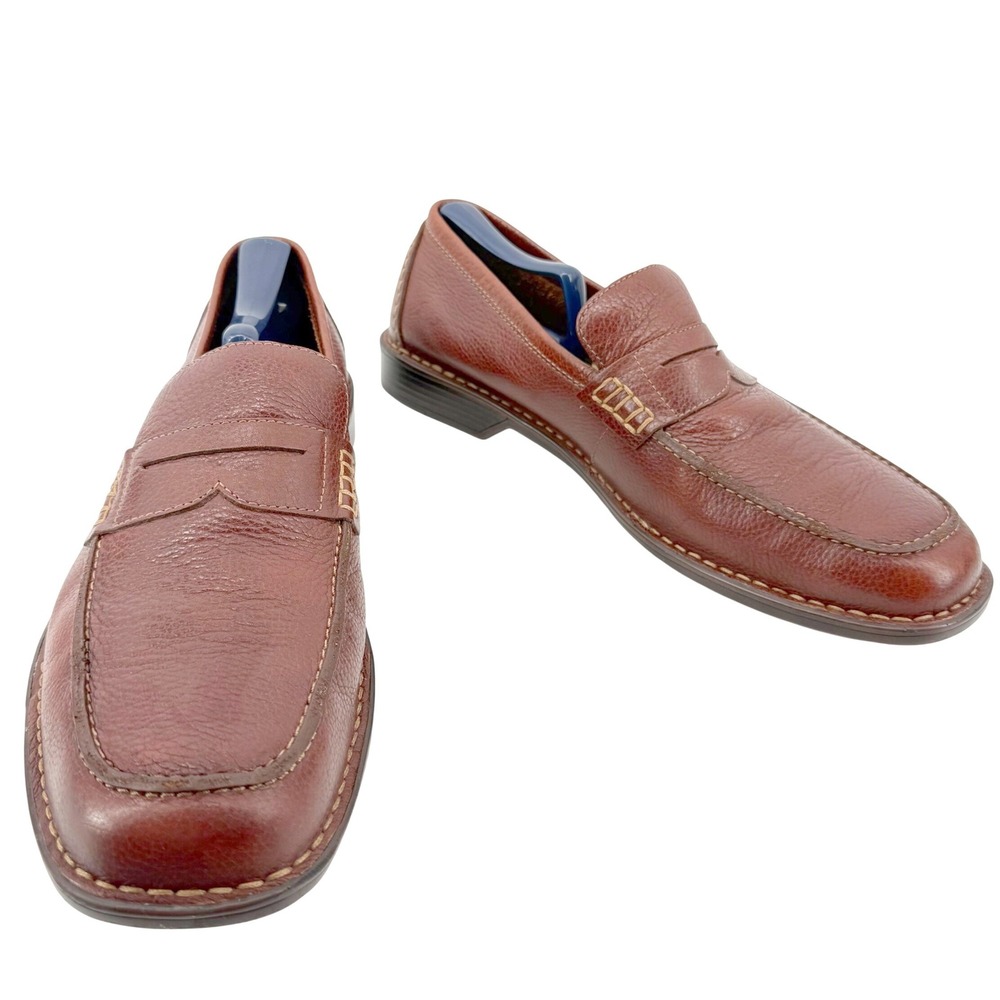 Rockport Penny Loafers Mens 12M Brown Leather Kinetic Air Circulator Lightweight